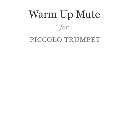 Best Brass Warm up mute for Piccolo Trumpet